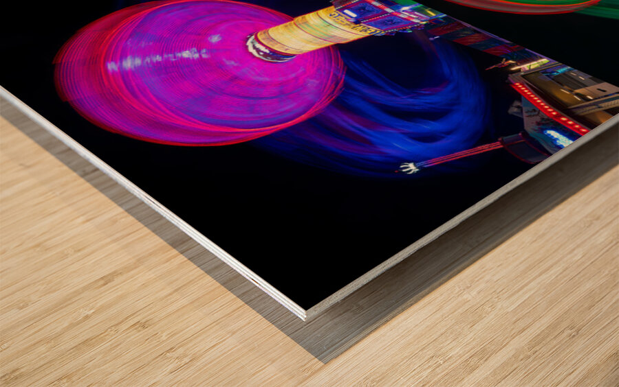 You Spin Me Right Round Wood print