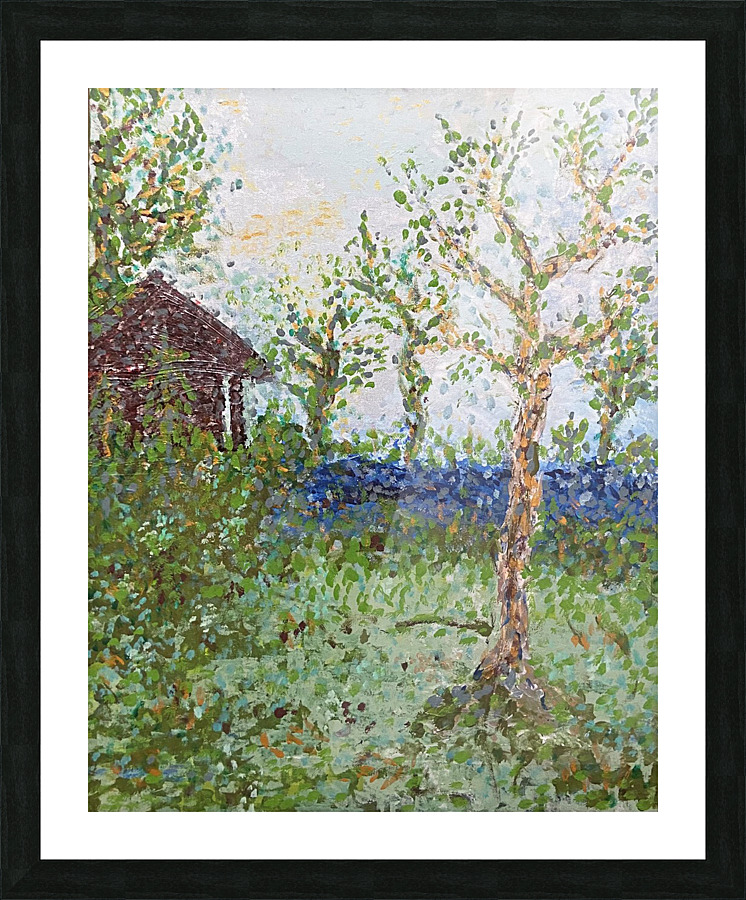 Spring in Pointalism Picture Frame print