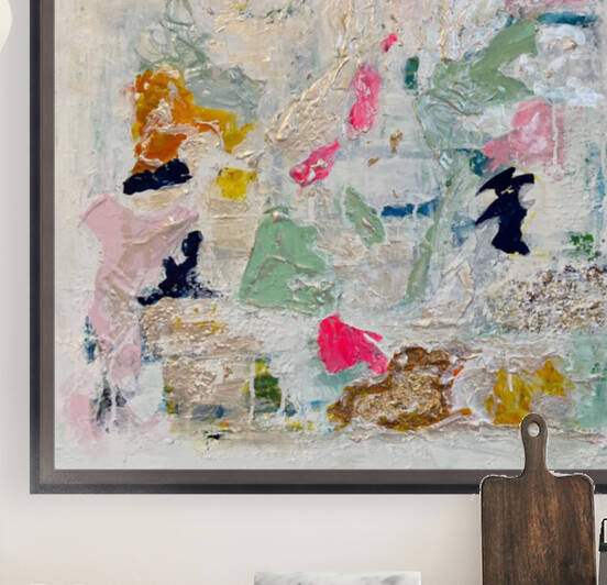 Beverly 2  TraciCanterbury  acrylic  goldleaf by Traci Canterbury