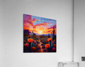 Desert Bloom at Sunset Acrylic Print