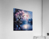 Serene Lake with Weeping Willow Acrylic Print