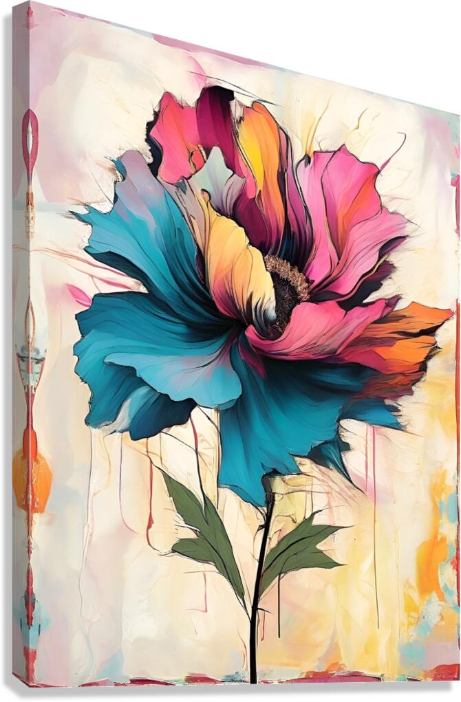  Abstract Floral Explosion Canvas Print