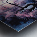 Serene Lake with Weeping Willow Metal print