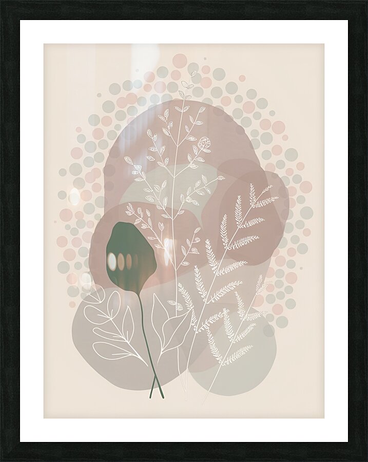Botanical Study of Leaves and Branches Picture Frame print