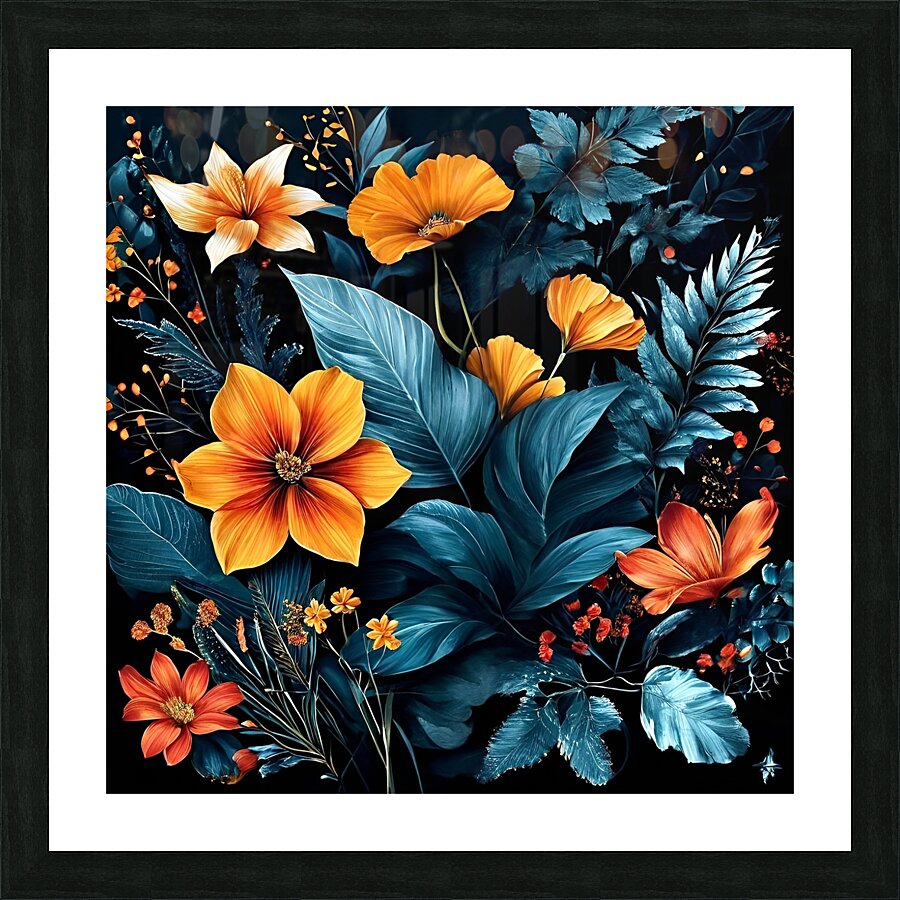 Bold Blooms Picture Frame print