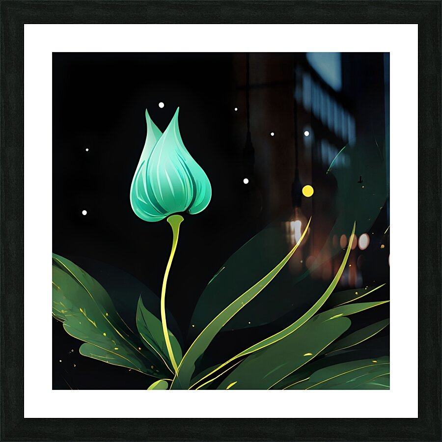  Emerald Bloom Picture Frame print