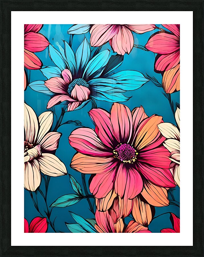 Blooming Blue Bliss Picture Frame print