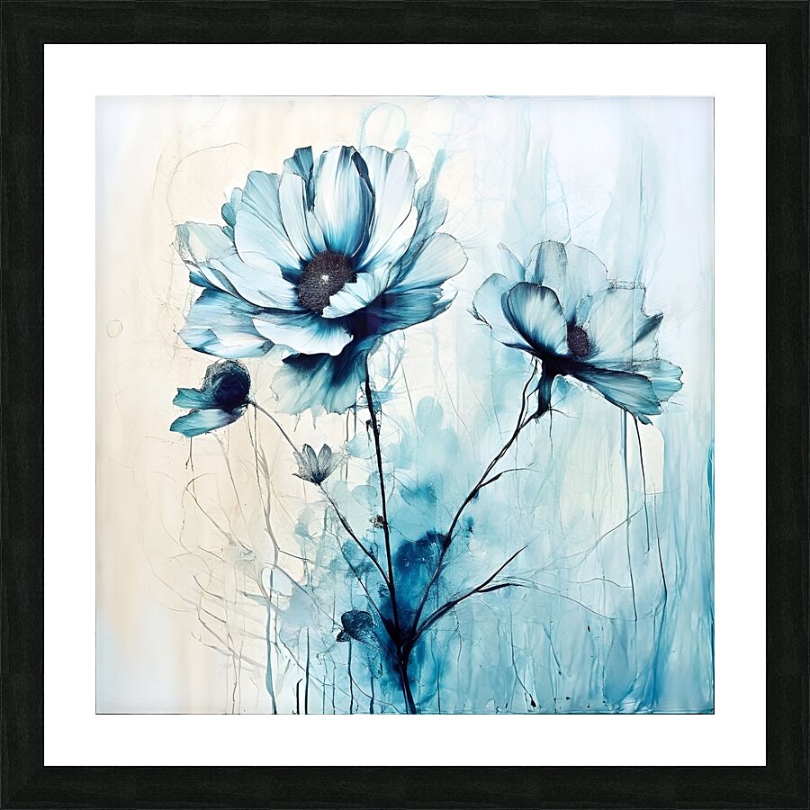 Azure Elegance Picture Frame print