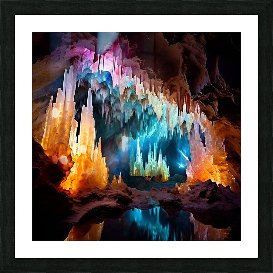Frozen Rainbow Cave Picture Frame print