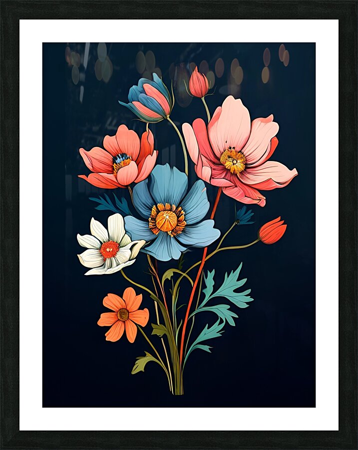 Night Bloom Picture Frame print