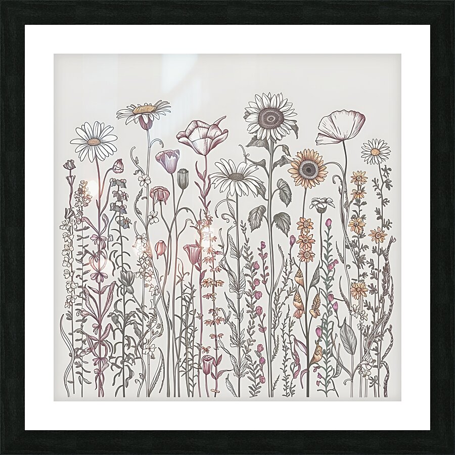 Wildflower Field Picture Frame print