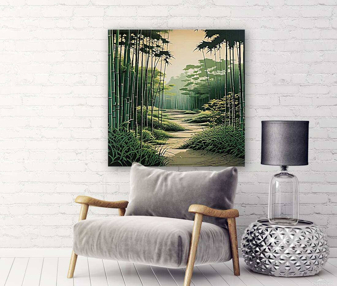 Serene Bamboo Pathway Reproduction