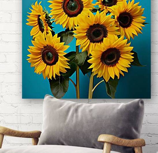  Sunshine on a Blue Sky: A Sunflower Bouquet by Artshop