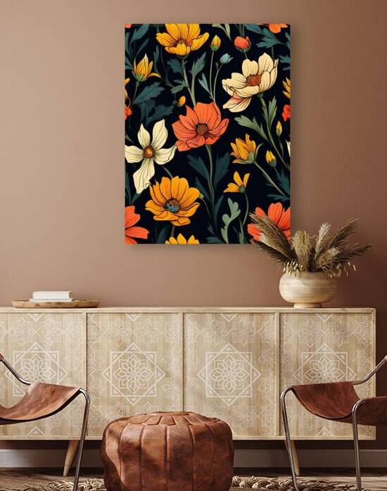  Sunshine on Midnight: Floral Seamless Pattern by Artshop