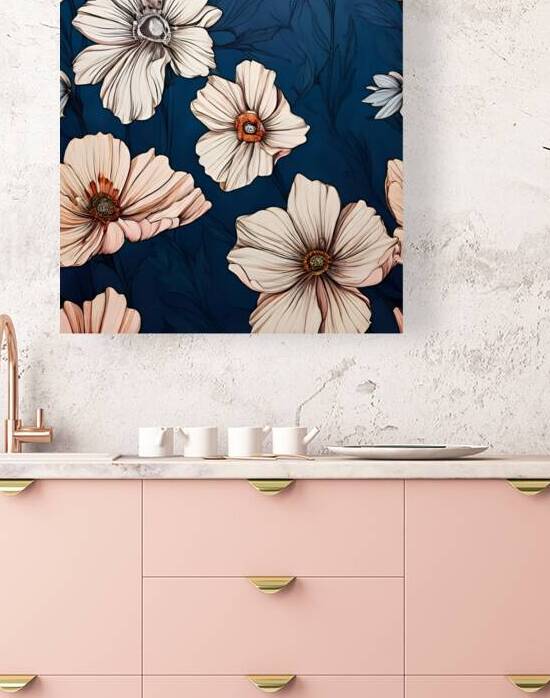  Blooming Elegance: Pink and White Flowers Seamless Pattern by Artshop