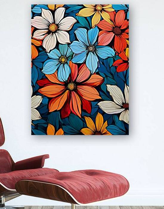 Blooming Delight: Seamless Floral Pattern in Vibrant Colors by Artshop