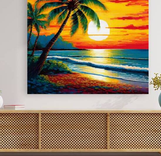  Tranquil Sunset Palm by Artshop