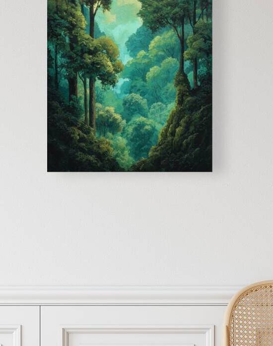 The Luminescent Heart of the Emerald Wilds: A Study of Atmospheric Light and Verdant Solitude by Artshop