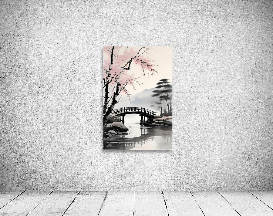 Tranquil Bridge in Spring Wall Preview