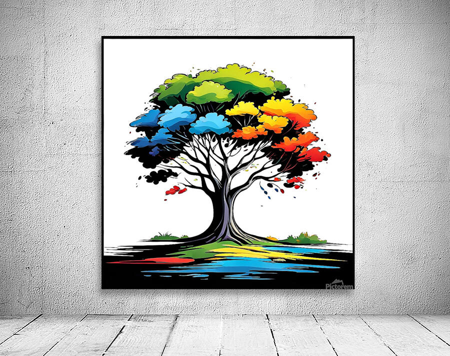 Rainbow Tree Wall Preview