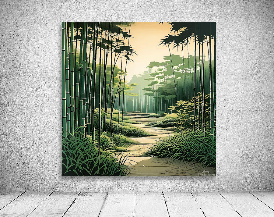 Serene Bamboo Pathway Wall Preview