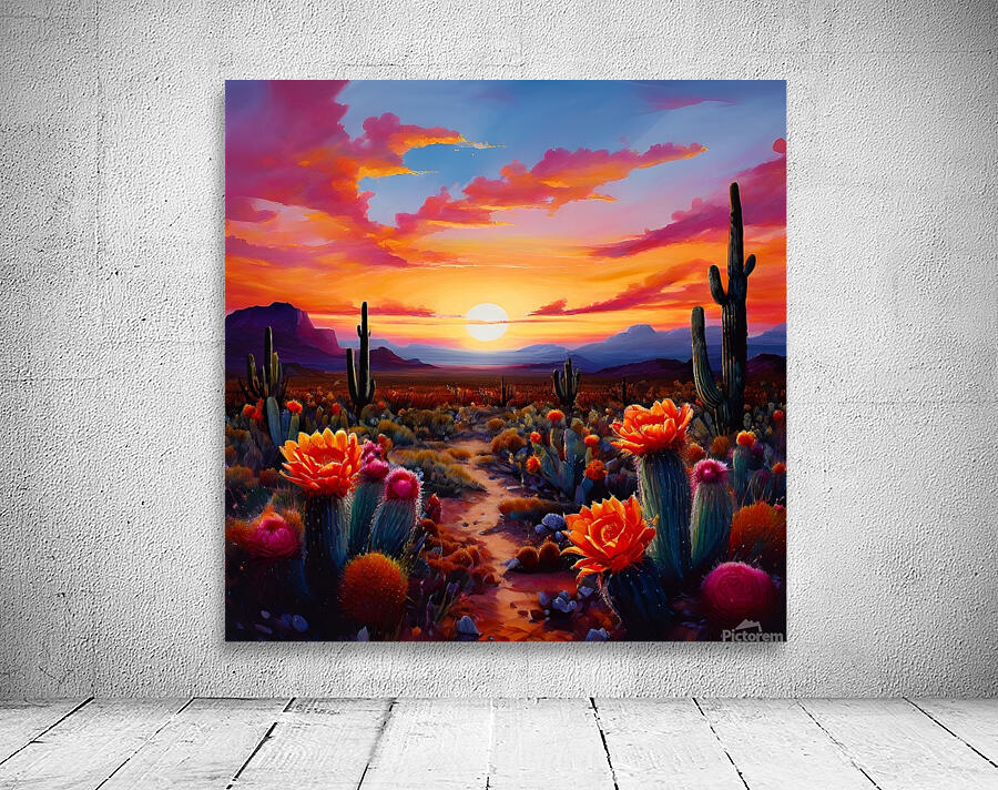 Desert Bloom at Sunset Wall Preview