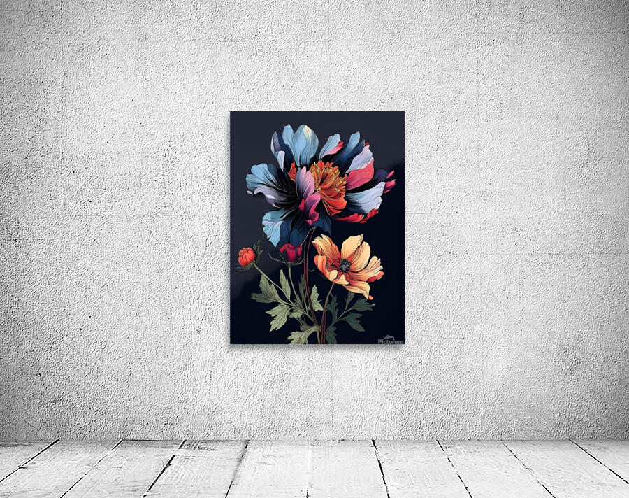 Vibrant Blooms in the Night Wall Preview