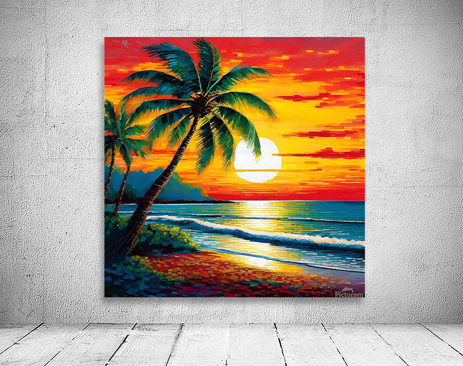  Tranquil Sunset Palm Wall Preview