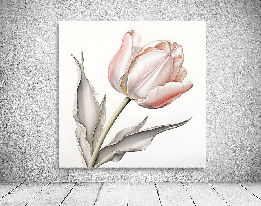 Delicate Pink Tulip in Bloom Wall Preview