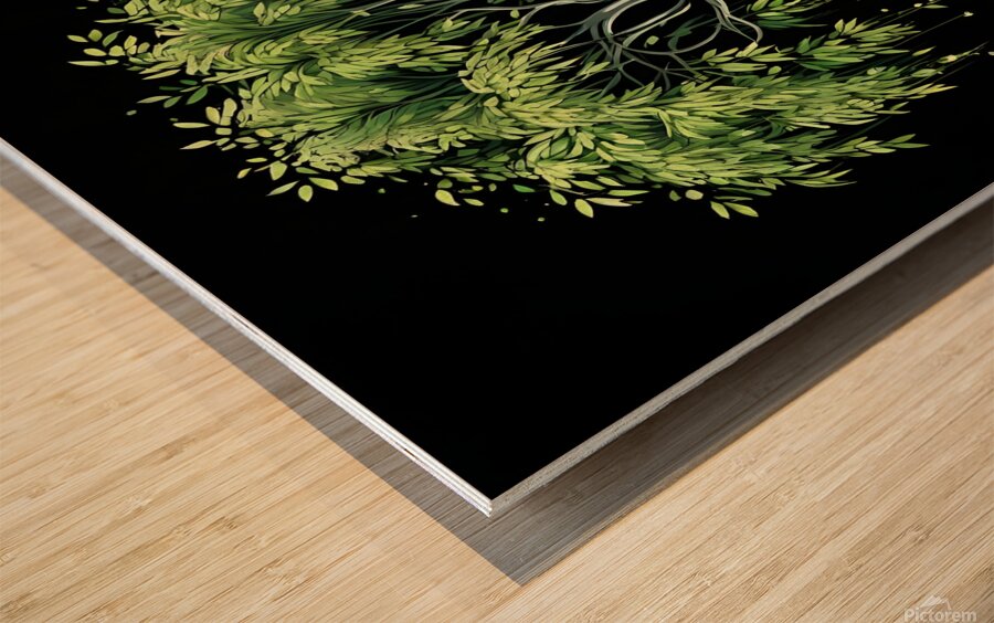 Serenity in Black and White Wood print