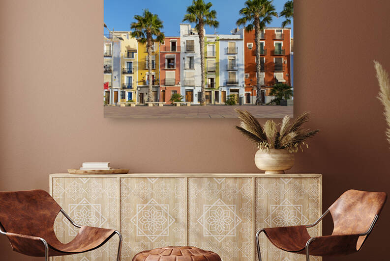 Colorful beachfront houses Villajoyosa by Petr Svarc