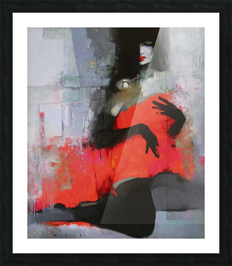 Black and red magic Picture Frame print