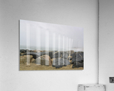 Misty rock scene Acrylic Print