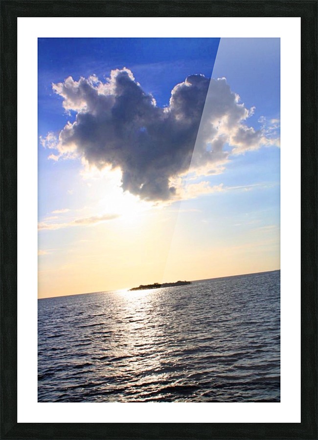 Heart cloud Picture Frame print