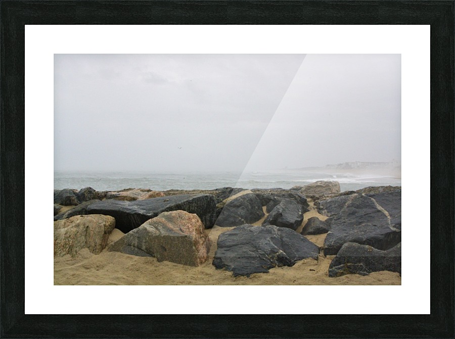 Misty rock scene Picture Frame print