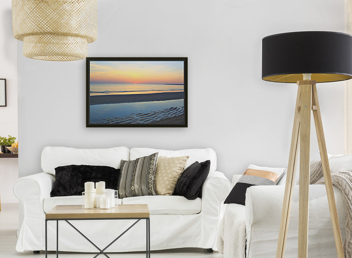 Summer Beach Sunrise Reproduction