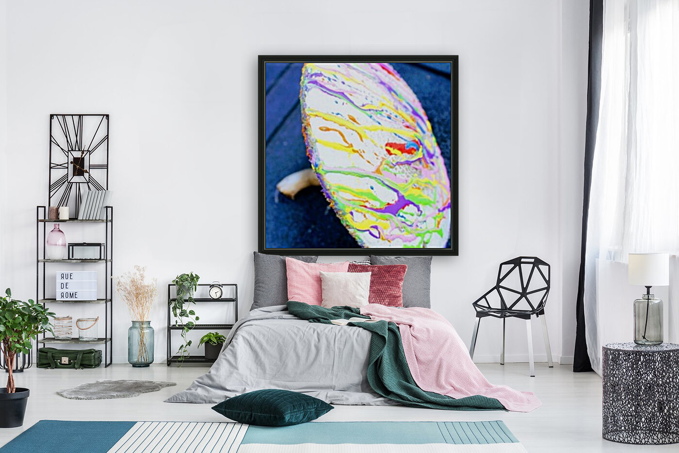 Psychedelic painted shroom  Reproduction