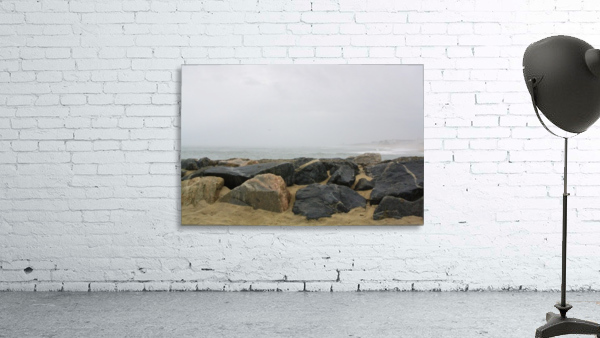 Misty rock scene Wall Preview