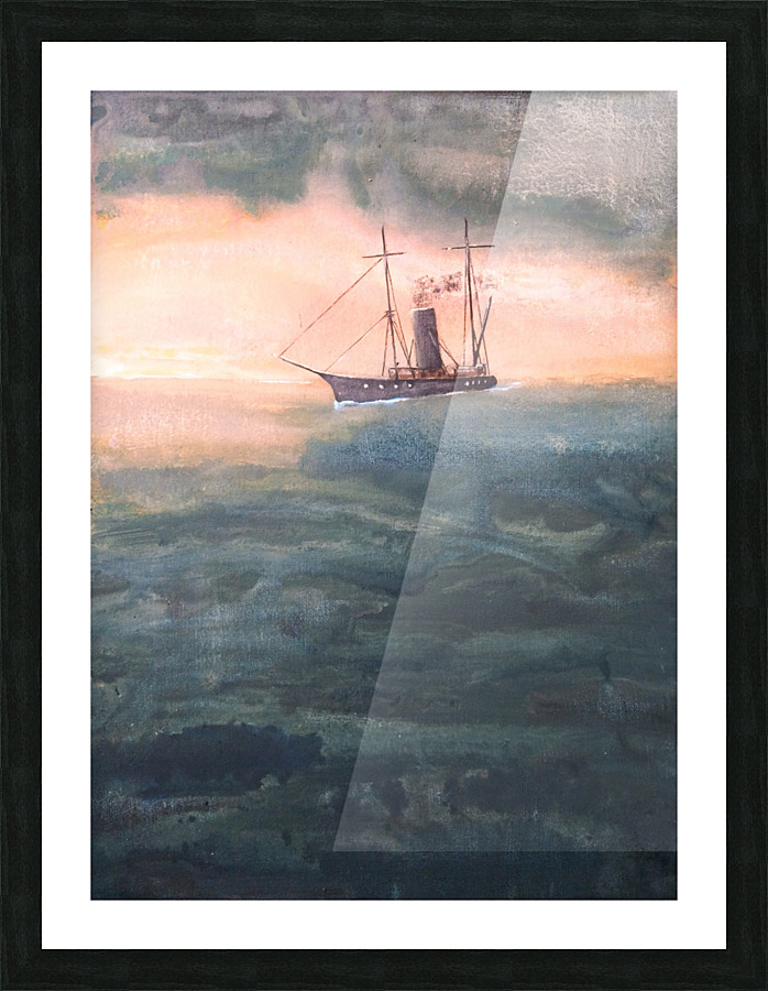 Old steamer.. Picture Frame print
