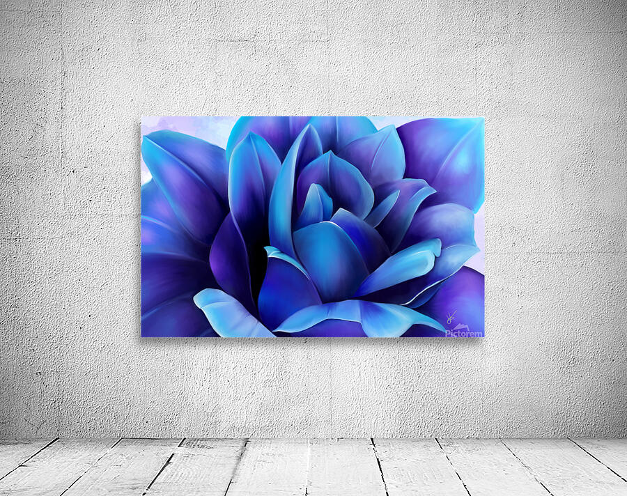 Blue Rose Horizontal Wall Preview