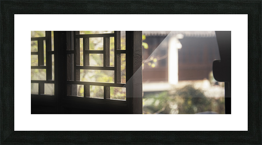 Chinese window landscape    Picture Frame print