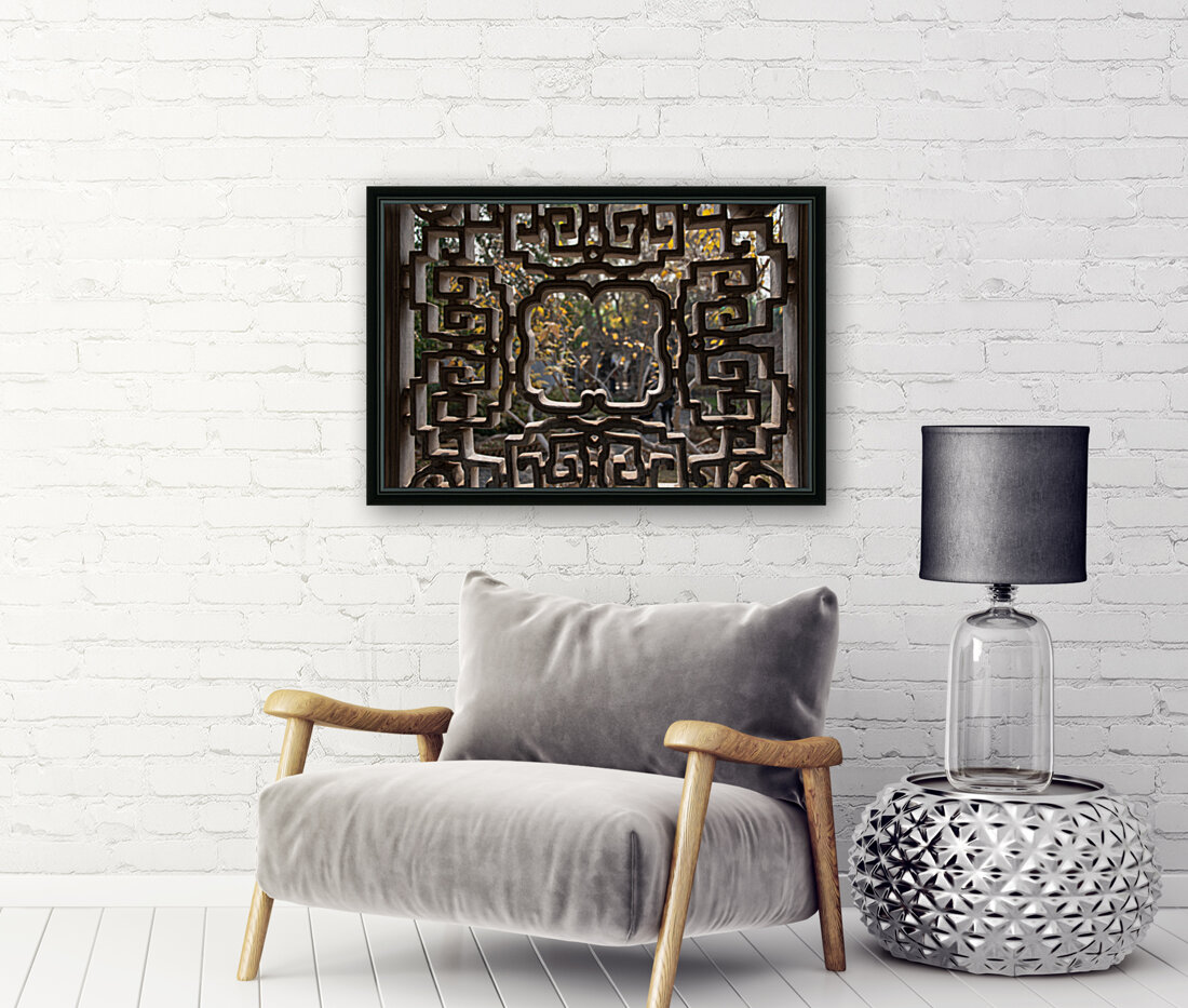 Chinese window landscape Reproduction