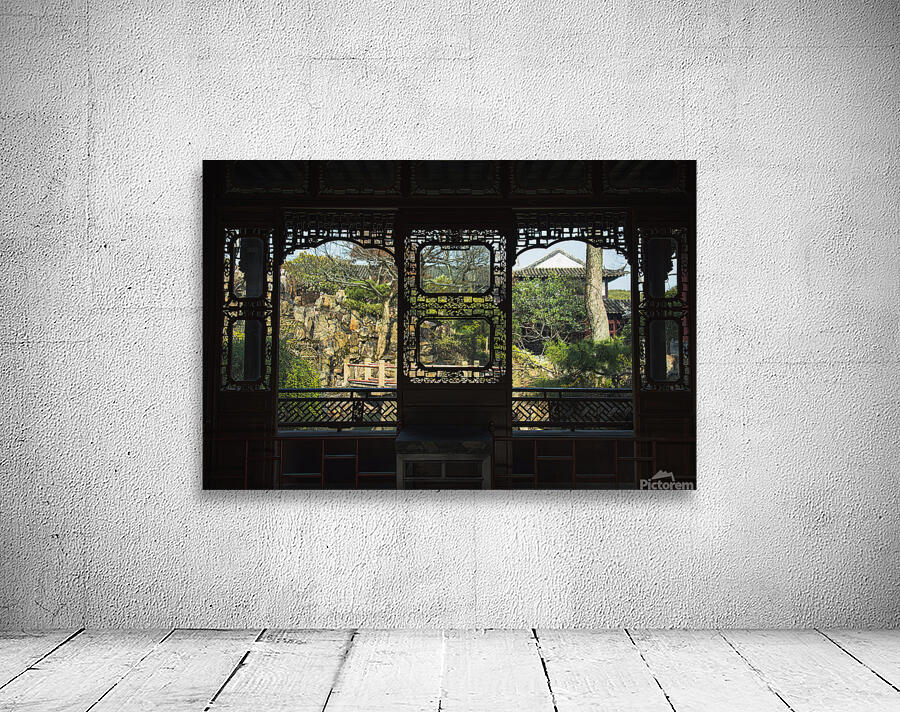 Chinese window landscape Wall Preview