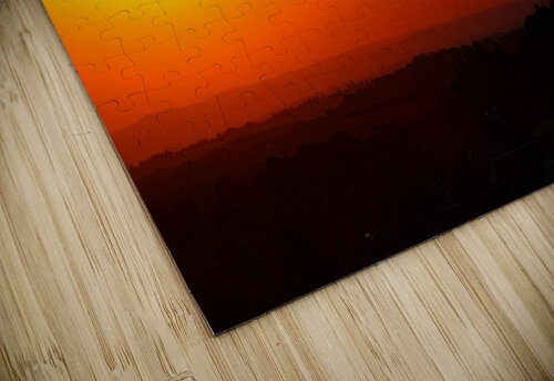 sunset castle silhouette dramatic landscape M ALK puzzle