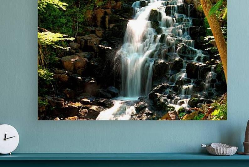 forest waterfall photography cascading stream lus by M ALK