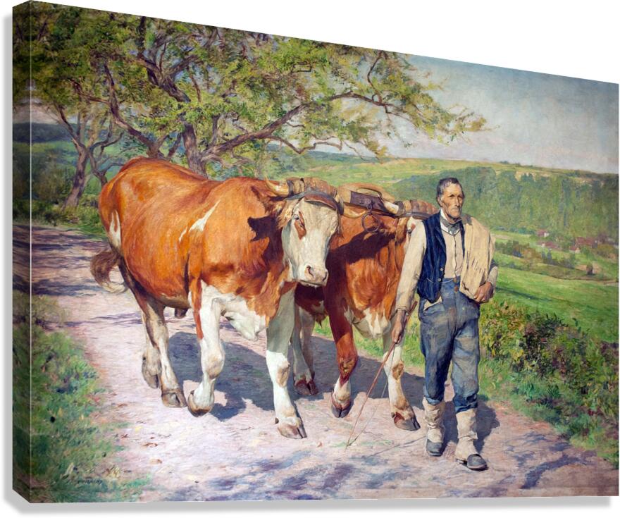 The Peasant farmer by Eugene Burnand Canvas Print