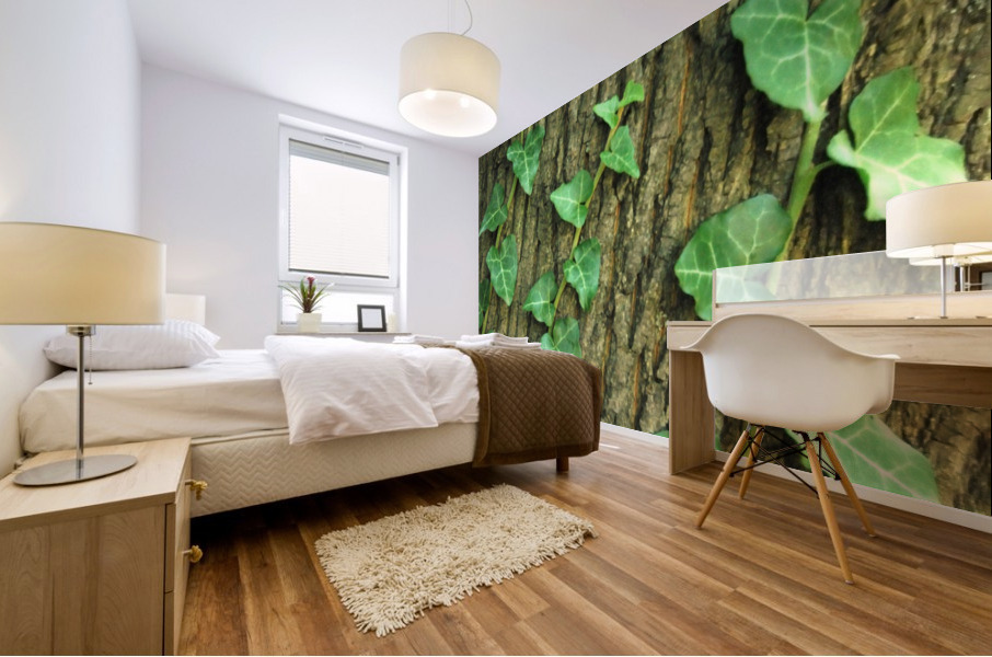 ivy on tree Mural print