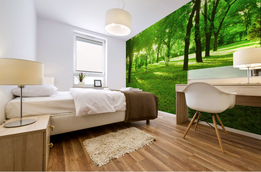 green forest Mural print