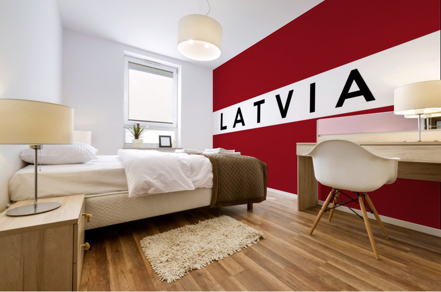 latvia name Mural print
