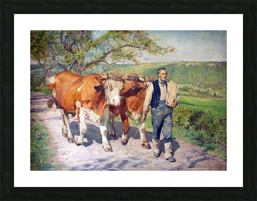 The Peasant farmer by Eugene Burnand Picture Frame print